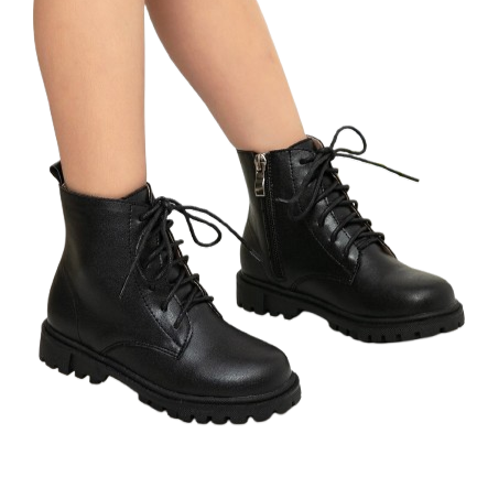Girls Combat Boots front